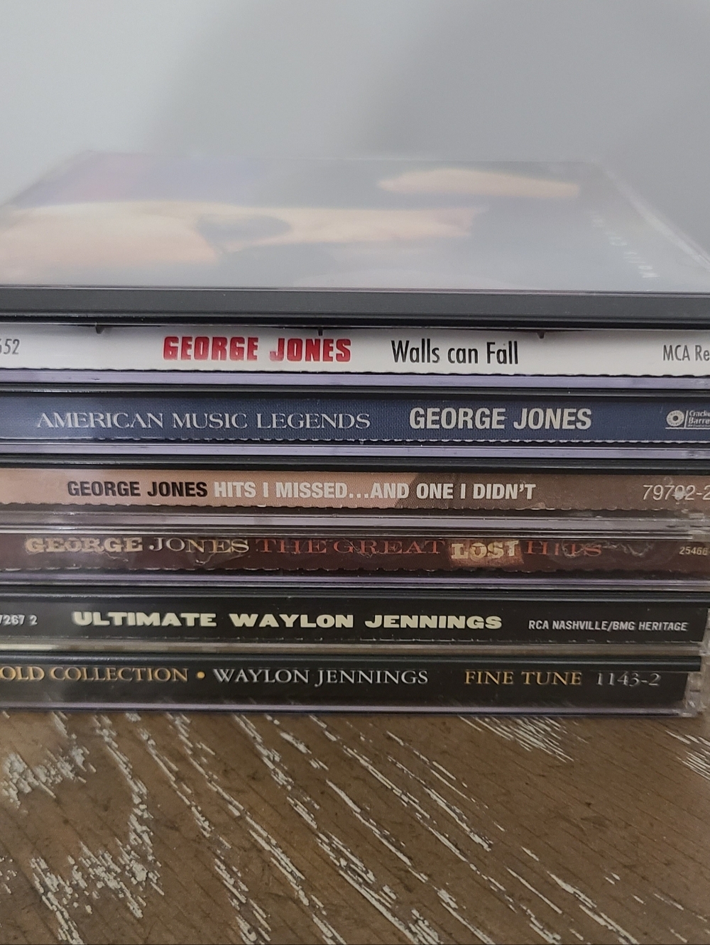Lot of 4 George Jones & 2 Waylon Jennings Country Music CDs